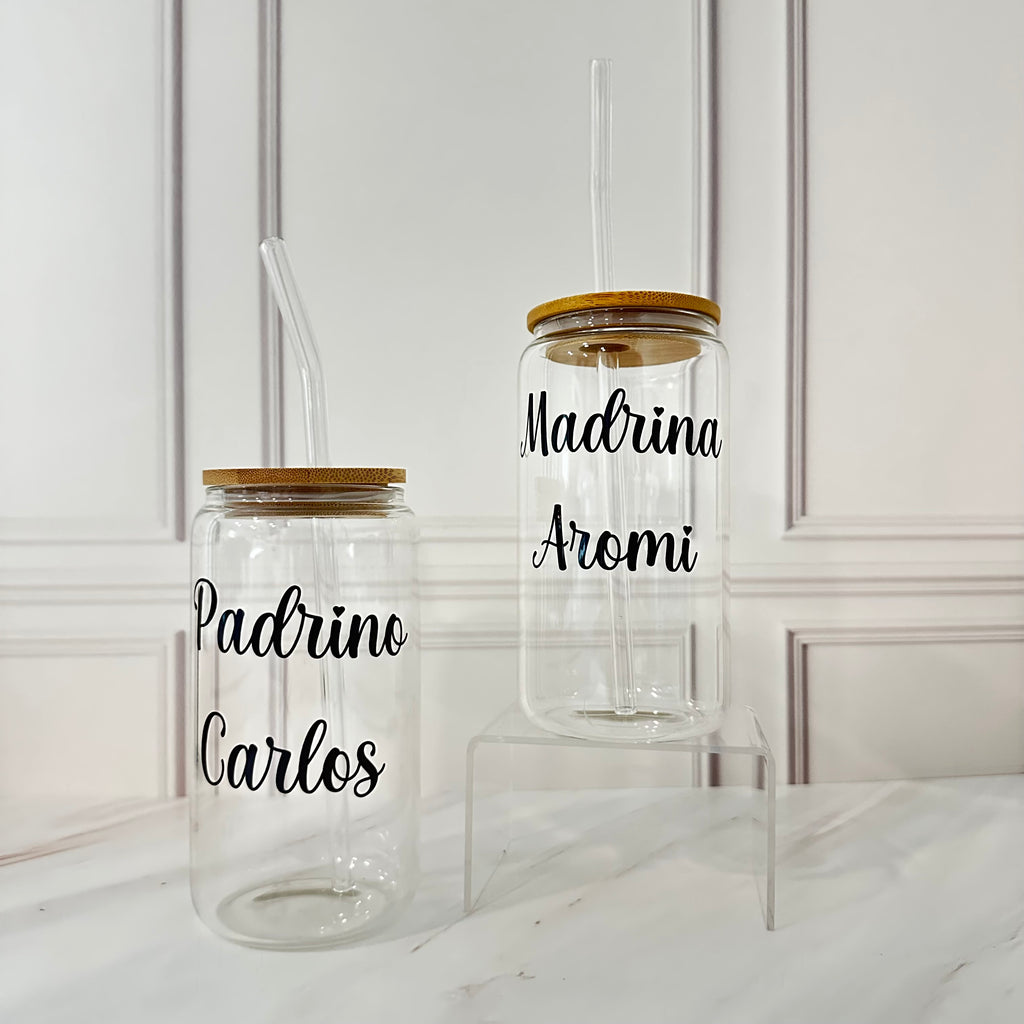 Vaso tapa de bambú sublimado