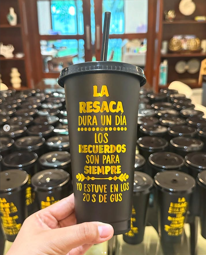 Vaso sun solidos letras